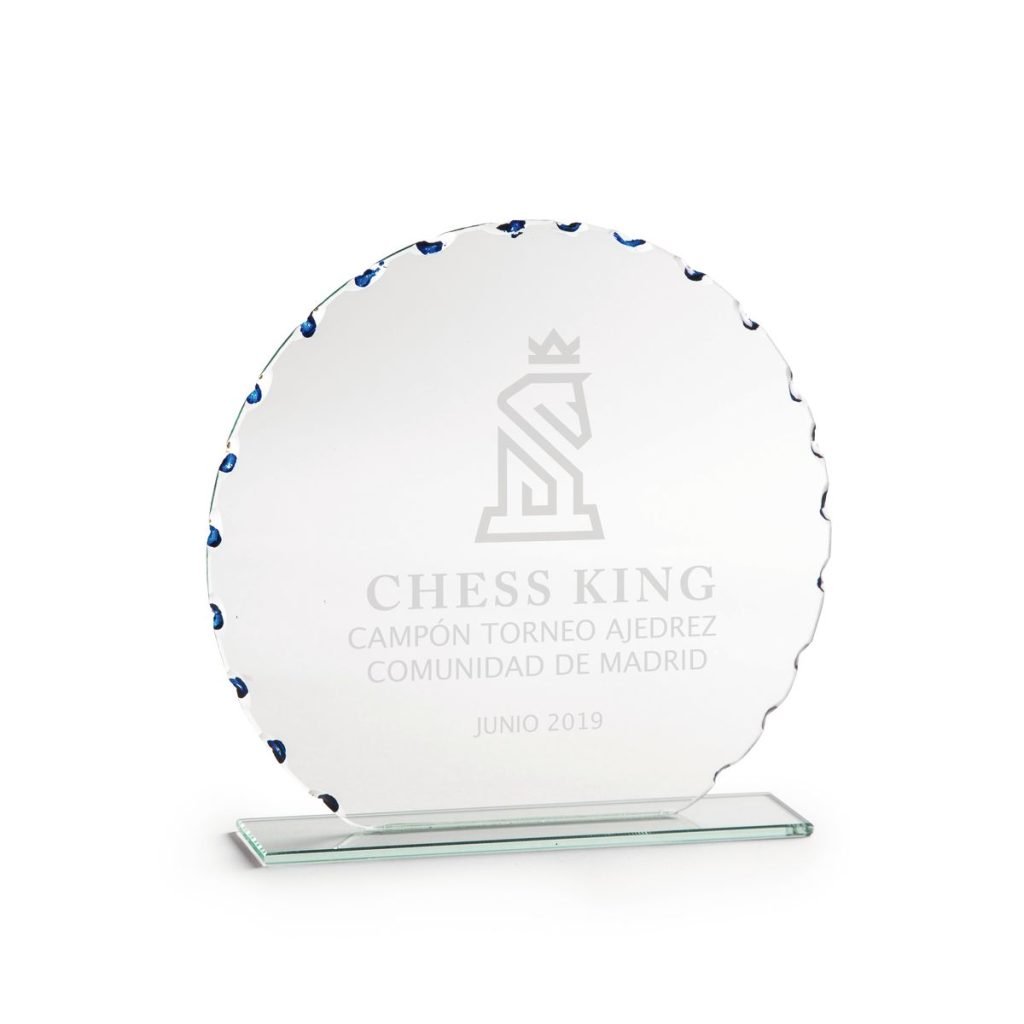 Galvano Cristal Circular 2377 con Grabado Personalizado