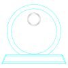 Galvano Cristal Reloj Circular CC 01 con Grabado Personalizado – vista 5