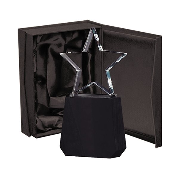 Galvano Cristal Base de Madera Blas 27 con Grabado Personalizado
