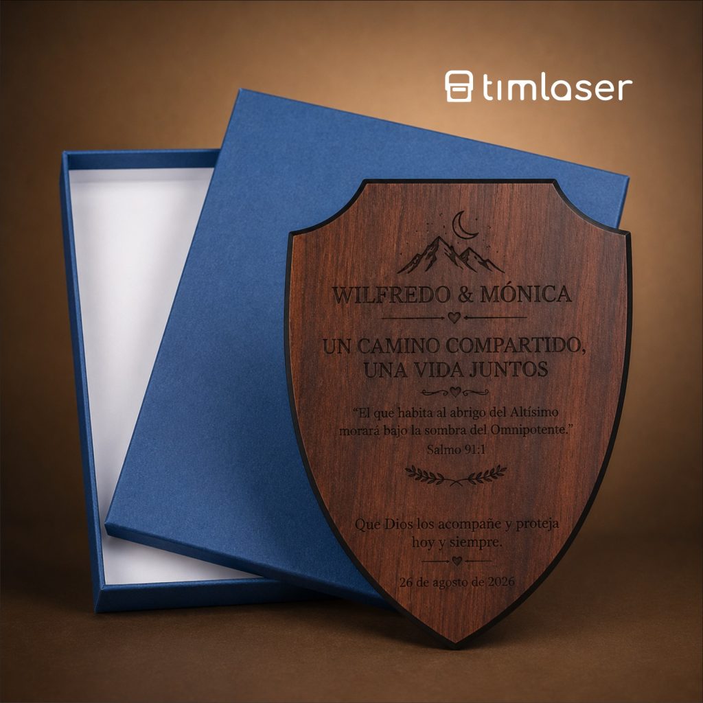 Galvano Madera Escudo Madera SP con Grabado Personalizado