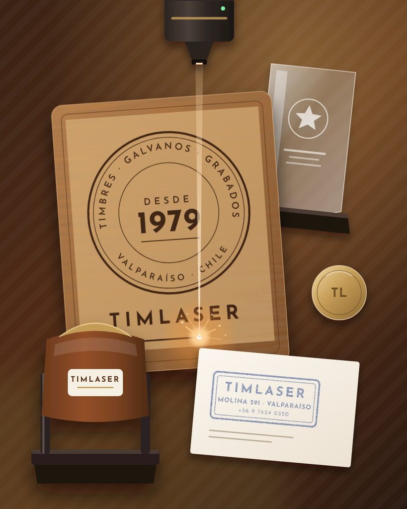 Quiénes somos 15 timbres galvanos grabado laser timlaser valparaiso